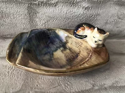 Buy Oldcourt Pottery Lustre Ware Cat Ashtray/Trinket Dish • 6£