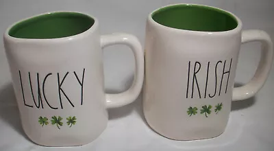 Buy Magenta Rae Dunn Artisan: 2 Mugs: LUCKY IRISH: St. Patrick's Day Clover: NR • 12.46£