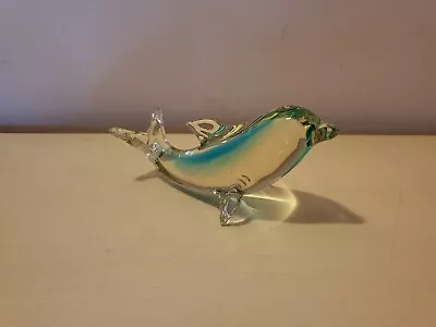 Buy NEW Curio Glass Bottle Nose DOLPHIN PORPOISE Glass Animal Ornaments Blue Sea  • 7.99£