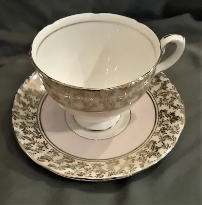 Buy Vintage Royal Stafford Bone China Made In England - 8206 Pink - Teacup & Saucer • 34.27£