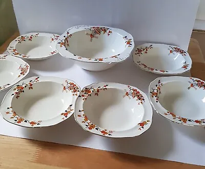 Buy Dessert Serving Bowl, Matching  Dessert Dishes Windmill Design By Alfred Meakin • 10£