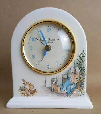 Buy Wedgewood Peter Rabbit Alarm Clock Beatrix Potter Mantle Desk Clock Nursery • 18.95£