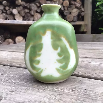 Buy Vintage Retro Modernist Design Aviemore Scottish Studio Pottery Green Glaze Vase • 22£