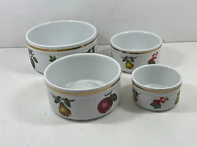Buy Set Of 4 Alfred Meakin Evesham Fruits Souffle Dishes • 13£