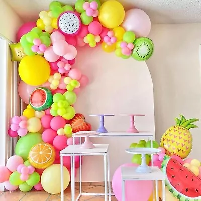 Buy Fruits Arch Kit +Balloons Garland Birthday Summer Pool Party Balloons Decoration • 8.49£