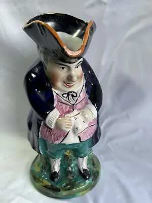 Buy Very Rare Antique Staffordshire Pottery Toby Jug- Pitcher England • 34.99£