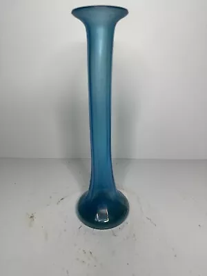 Buy Antique Dugan Diamond Celeste Blue Ribbed Stretch Glass Bud Vase Circa 1920s • 33.56£