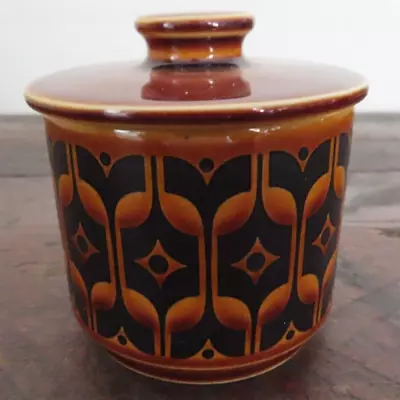 Buy Vintage Hornsea Heirloom Pattern Brown Pottery Preserve Jar John Clappison • 9.95£