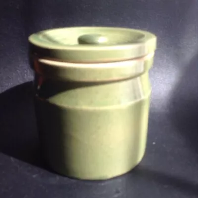 Buy Vtg Pearsons Of Chesterfield Green Glazed Small 8cm Lidded Stoneware Confit Jar • 9.99£
