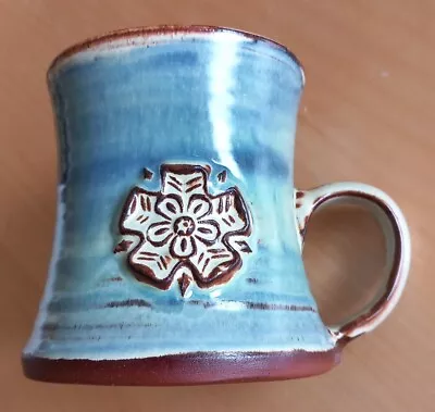 Buy Studio Pottery York Rose Mug 9cm Tall Blue Brown New • 4.95£