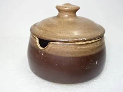 Buy Pottery Stoneware Preserve / Mustard Pot With Lid. Abaty Wales • 6£