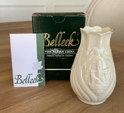 Buy Belleek - Event Spill Vase - 1985 - Ireland 8th Mark Blue - Boxed! • 23.97£