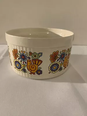 Buy Lord Nelson Pottery Gaytime Casserole Dish / Bowl Large Birds & Flowers Vintage • 25£
