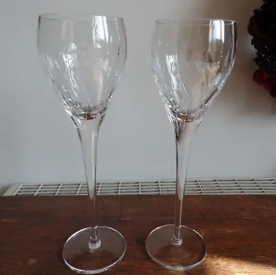 Buy Two Royal Doulton Crystal Glass Rdc37 Pattern Water Goblets 11 1/4 Inches Tall • 19.99£