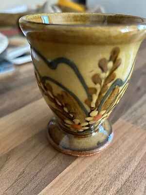 Buy Two Art Pottery Vintage Ceramic Beakers / Goblets  • 8£