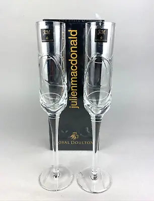 Buy Julien Mcdonald Royal Doulton Champagne Flutes  - Intrigue Design  - Boxed • 25£