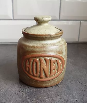 Buy Tremar Cornish Studio Pottery Honey Pot Lidded Country Cottage Kitchen Tableware • 8£
