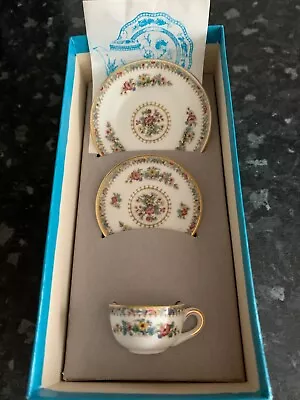 Buy Coalport Miniature Boxed Sup Saucer & Side Polate In The Ming Rose Design • 5.70£
