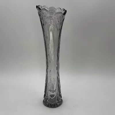 Buy Antique EAPG Sun Purple Swung Glass Vase 11.5  Clear Lavendar Maganese • 23.97£