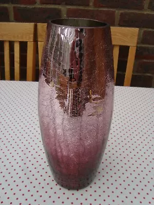 Buy NEXT Red/Pink Crazed-Mirror Glass Vase • 12£