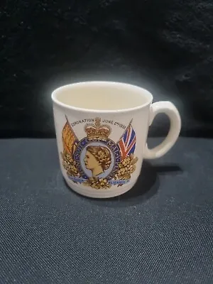 Buy Vintage 1953 Mug For The Coronation Of Queen Elizabeth 11 British Pottery • 9.99£