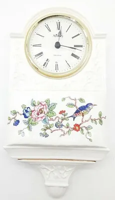 Buy Vtg Aynsley Pembroke Fine Bone China Made In England Wall Clock Bird Flowers • 62.73£