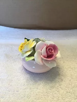 Buy Vintage Adderley Mini Bone China Floral Bouquet In Round Bowl • 17.25£