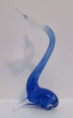 Buy Vintage 1970's Handmade Blue Glass Whale / Glass Animal Ornament • 7.99£