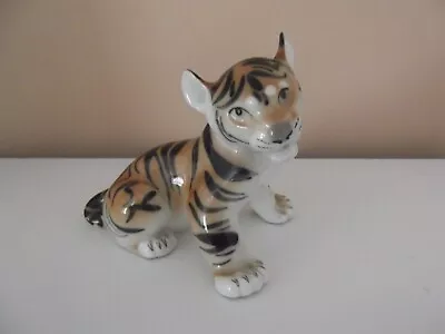Buy *VINTAGE* Lomonosov Porcelain Figurine Tiger. Made In USSR 1980's • 5£