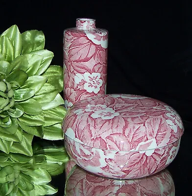 Buy Burleigh Ware Pottery  Pot & Bottle Pink Victorian Chintz • 21.99£
