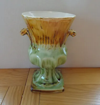 Buy Portmadoc Wales Pottery Brown & Green Urn Vase. Welsh Studio Pottery • 9.50£