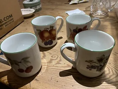 Buy 4 Royal Worcestershire Evesham Vale Mugs In Lovely Condition  • 34.99£