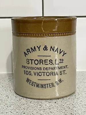 Buy Bourne Denby Stoneware Jar & Lid  Army & Navy Stores Ltd Provisions Department  • 18.95£