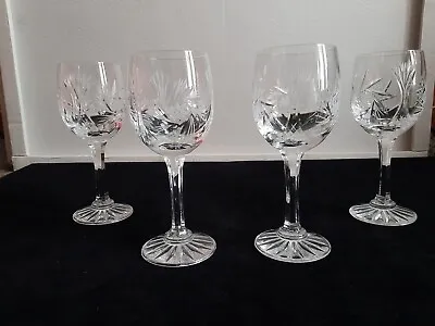 Buy Zaweircie Crystal Handcut Wine Glasses Pinwheel Design • 40£
