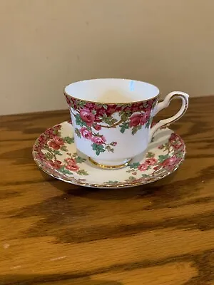 Buy Vintage Royal Stafford Olde English Garden Tea Cup & Saucer Est 1845 • 15£