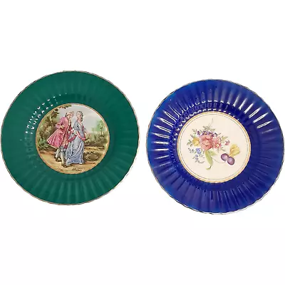 Buy 2 X Vintage Royal Victoria Wade Pottery Decorative Plates - Have Crazing • 19.99£