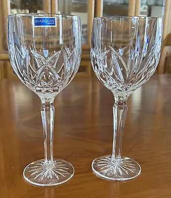 Buy Marquis By Waterford Brookside Crystal All Purpose Goblets 8.5  Tall Set Of 2 • 36.04£