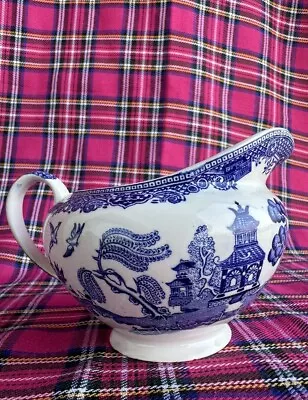 Buy Vintage Wood & Sons Woodsware  Willow  Blue Willow Gravy Boat, Made In England • 0.89£