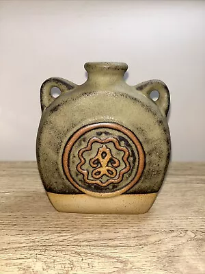 Buy Vintage Stoneware Flask Vase - 6  Tall Tremar Pottery Cornwall • 14£