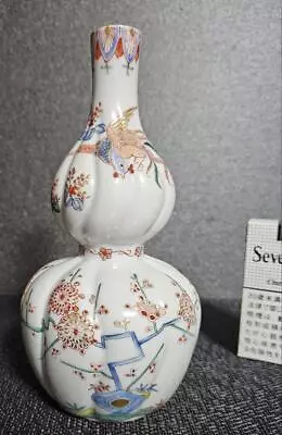 Buy IMARI Ware PHOENIX Pattern Vase 7.2 Inch MEIJI Era Japanese Antique Old Art • 408.72£