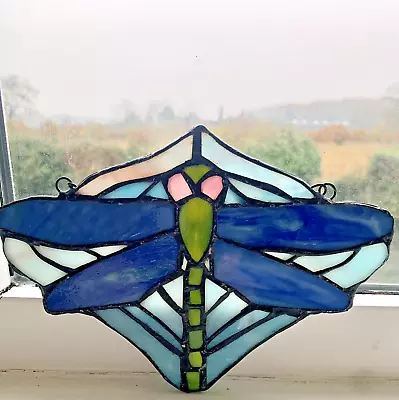 Buy Dragon/Butterfly STAINED GLASS HANGING SUNCATCHER 7.5  Wide, Great Gift 🎁 • 15£