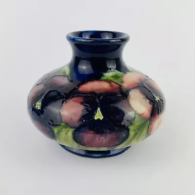 Buy Moorcroft Pottery Vintage Small Blue Pansy Vase Circa 1920’s-40’s. • 149.62£