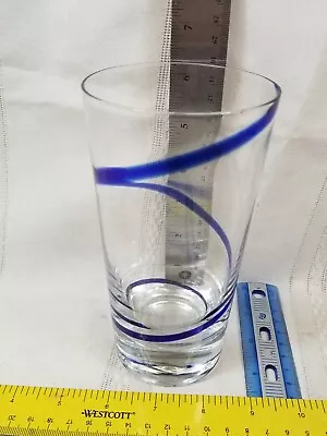 Buy Pier 1 Cobalt Blue Swirline Tumbler Drinking Glasses 6.25  • 19.70£
