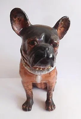 Buy Early 20th C Austrian Wiener Werkstatte Hand Painted Terracotta Seated Bulldog • 450£