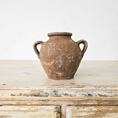 Buy Rustic Turkish Pot | Small Earthenware Vessel | Decorative Jar | Mediterranean • 32.50£