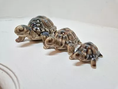 Buy Set Of 3 Miniature Wade Porcelain Tortoises Figurines Made In England, VGC  • 14.99£