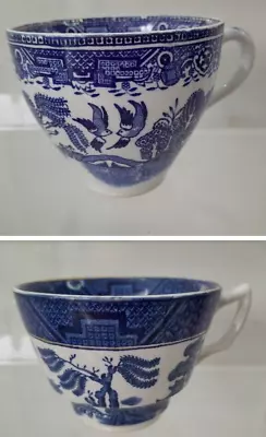 Buy Vintage 1940s Washington & Booths Real Old Willow A8025 Blue & White Tea Cups • 7.95£