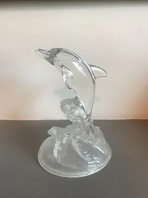 Buy Vintage Cristal D'Arques France Crystal Glass Dolphin Figure Figurine Ornament • 7£