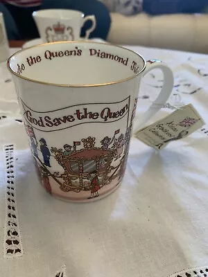 Buy Alison Gardiner Mug Queen Elizabeth II Diamond Jubilee Cartoon Carriage 2012 VGC • 6.99£