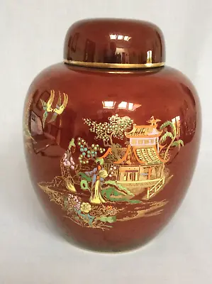 Buy Large Carlton Ware Red Chinoiserie Lustre Ginger Jar In Vgc • 65£